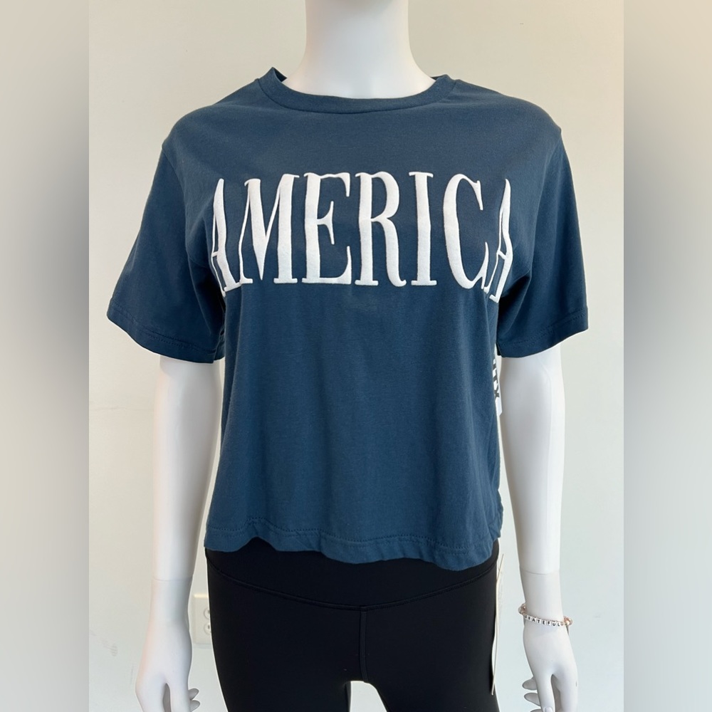 NWT “AMERICA” Crop Top by the HTX Collection